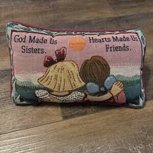 Sisters Tapestry Throw Pillow Vintage 90’s